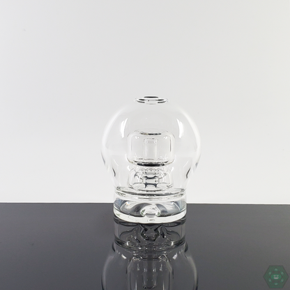  Flexer Jones Sphere Puffco Top featuring a clear, stylish design that enhances airflow and aesthetics for Puffco devices.