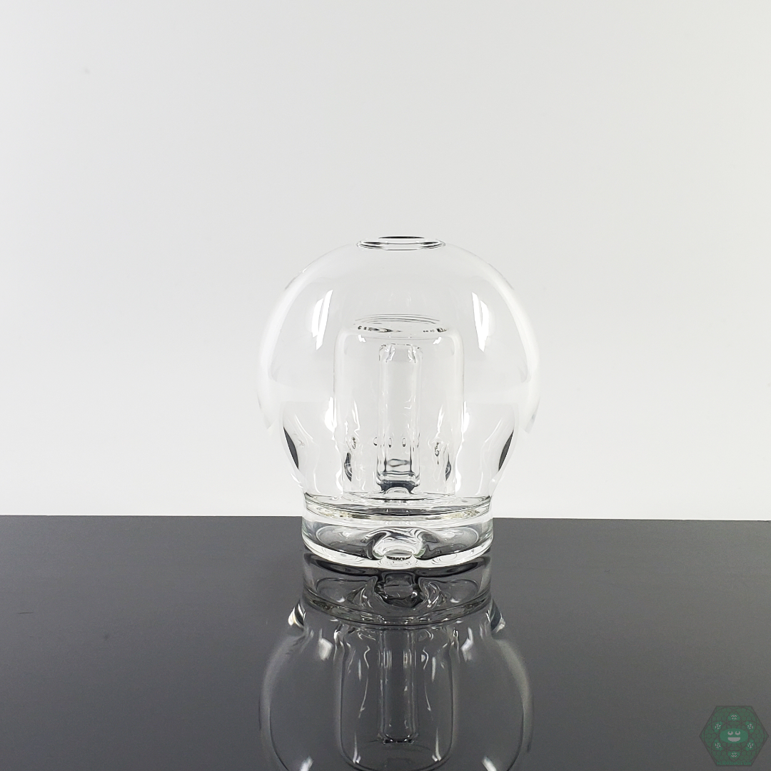  Close-up of the Flexer Jones Sphere Puffco Top, showcasing its unique sphere design and high-quality craftsmanship for improved airflow.