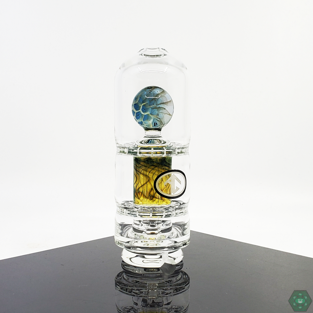 Galloway Glass Puffco-compatible attachment with a 5.5-inch tall structure, designed for smooth hits and style.