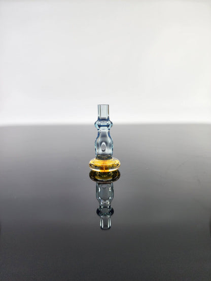Gatez Glass Fumicello 3DXL Joystick Cap with unique design for enhanced dabbing control and improved vapor distribution.