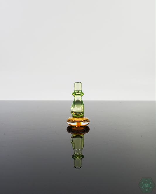  Front view of Gatez Glass Fumicello 3DXL Joystick Caps, showcasing unique design.