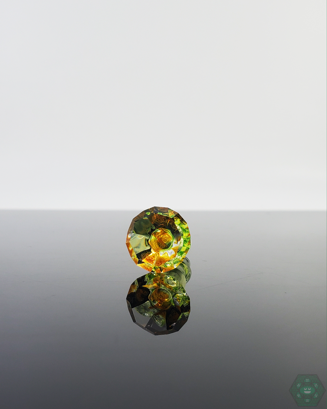 Highlighting the durable glass construction of Gatez Glass Gem Joystick Caps.