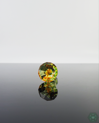 Highlighting the durable glass construction of Gatez Glass Gem Joystick Caps.