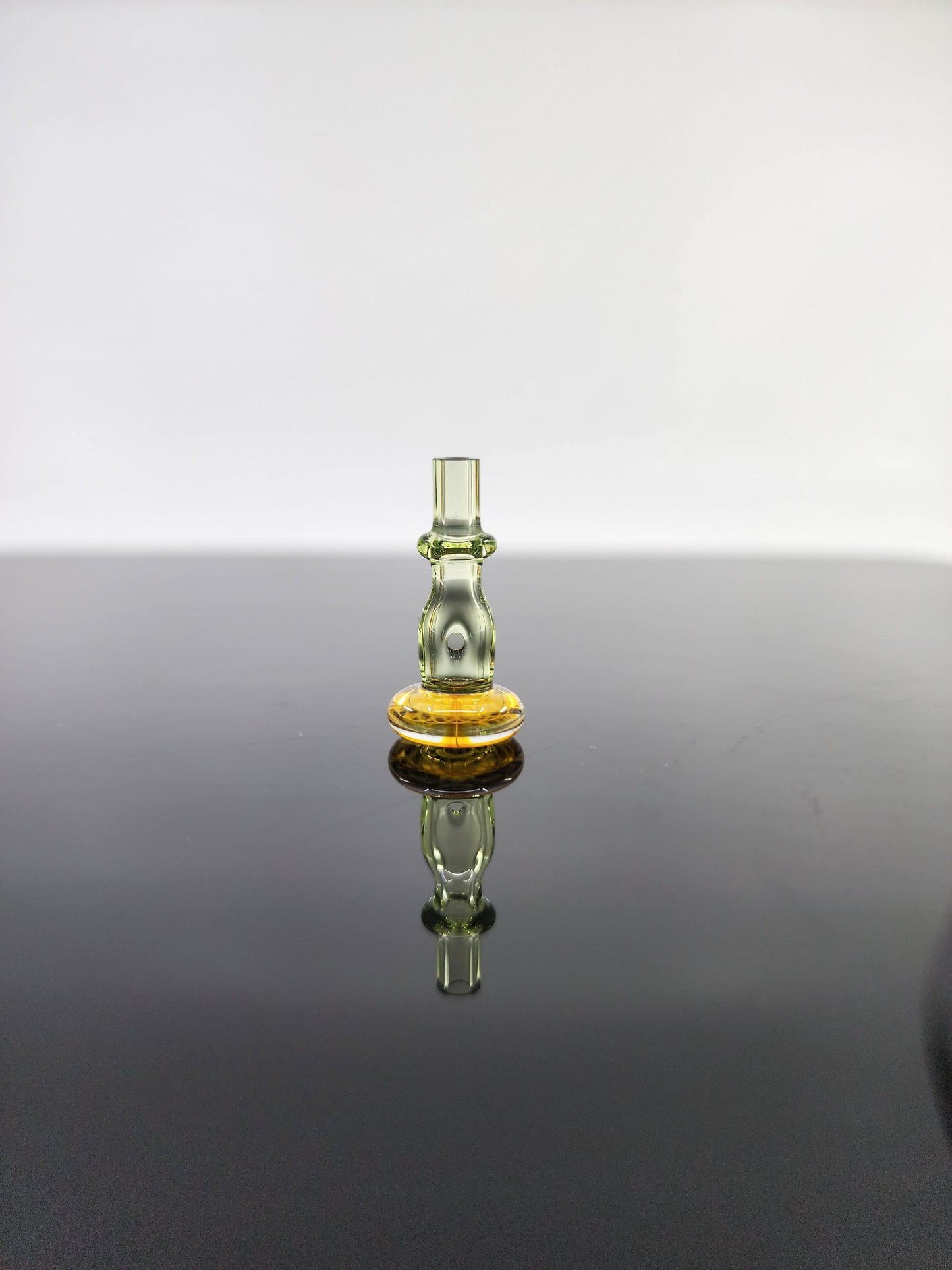 Detailed view of the craftsmanship on the Gatez Glass Fumicello 3DXL Joystick Caps.