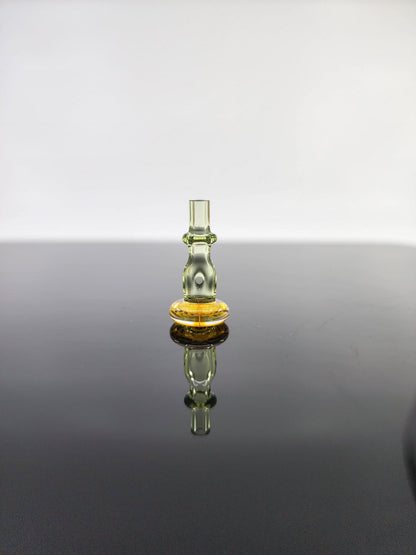 Detailed view of the craftsmanship on the Gatez Glass Fumicello 3DXL Joystick Caps.