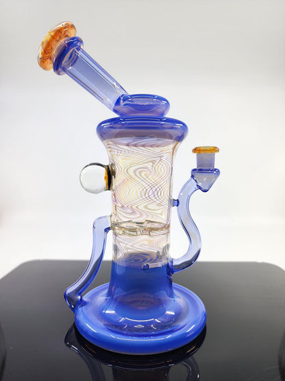 Front view of Gatez Glass Neptune Rewig Blooper, showcasing the 8-inch height and elegant Neptune finish.