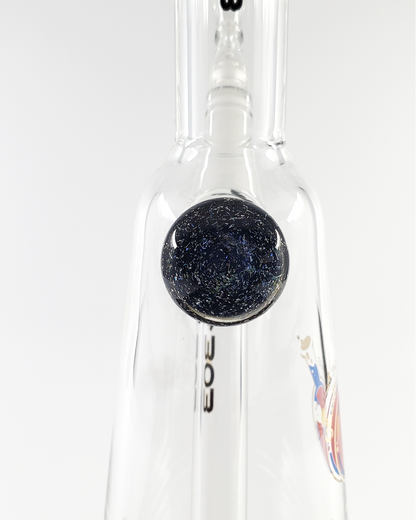 Top view of the Glass Lab 303 10" Cone Beaker, featuring a compact design with efficient filtration and a 14mm joint.