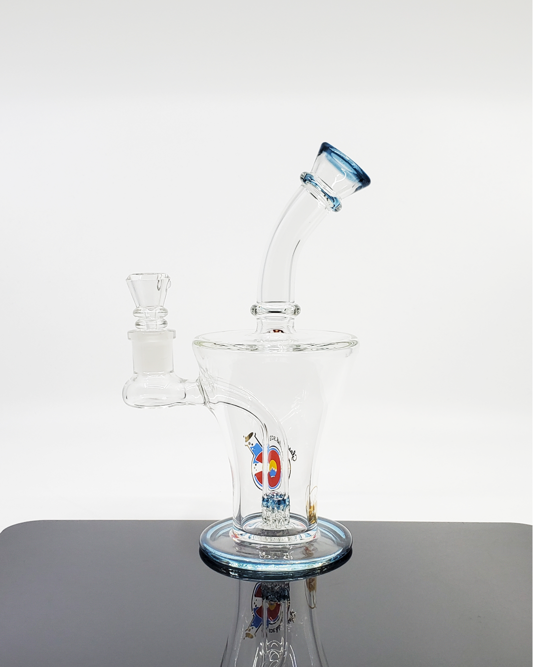  Close-up of the Glass Lab 303 8” Lace Perc Cone, highlighting its intricate lace percolator for enhanced filtration and clean airflow.