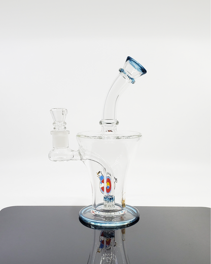  Close-up of the Glass Lab 303 8” Lace Perc Cone, highlighting its intricate lace percolator for enhanced filtration and clean airflow.