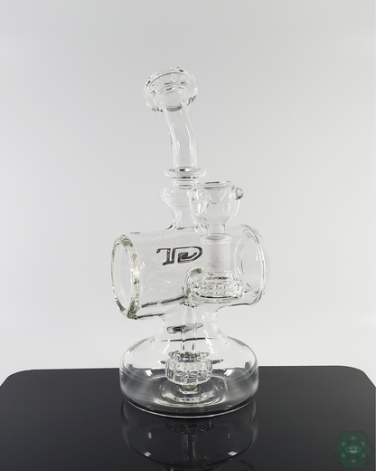Glass Tribe 9.75-inch Eclipse with 12-hole perc and 14mm female joint, offering exceptional performance and stunning visual appeal