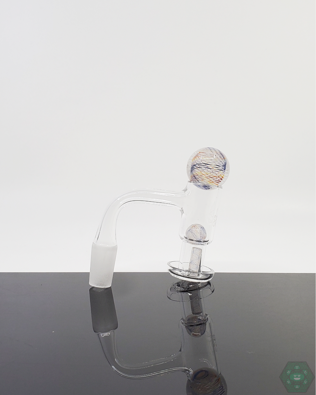 Global Glassworks Slurper Set Combo with terp pearls, valve, and marble for smoother vapor flow and optimized flavor in quartz nail setups.