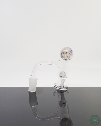 Global Glassworks Slurper Set Combo with terp pearls, valve, and marble for smoother vapor flow and optimized flavor in quartz nail setups.