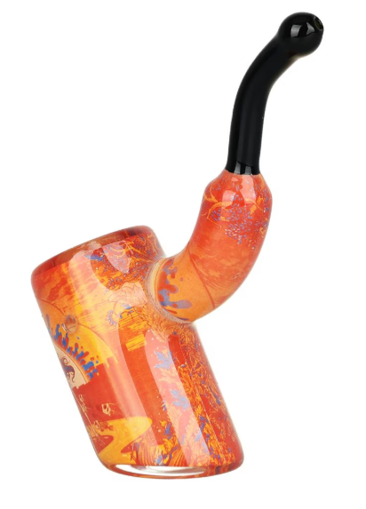 Grateful Dead x Pulsar Sunset Dance Inside Print Sherlock Pipe, made from durable borosilicate glass with a colorful design inspired by "The Music Never Stopped.