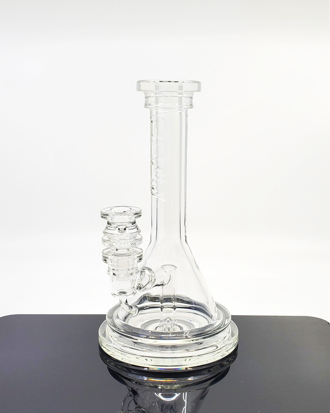 High-quality GRAV Arcline Beaker water pipe with thick glass construction and efficient percolation for clean hits.