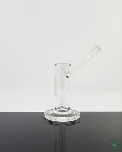 Close-up of the GRAV Labs Small Bubbler, highlighting its portable design and efficient filtration for a smooth, enjoyable experience.