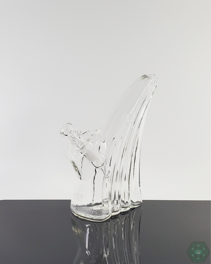 Compact Grav Labs Wave Bubbler with durable glass build, designed for easy handling and smooth smoke sessions.