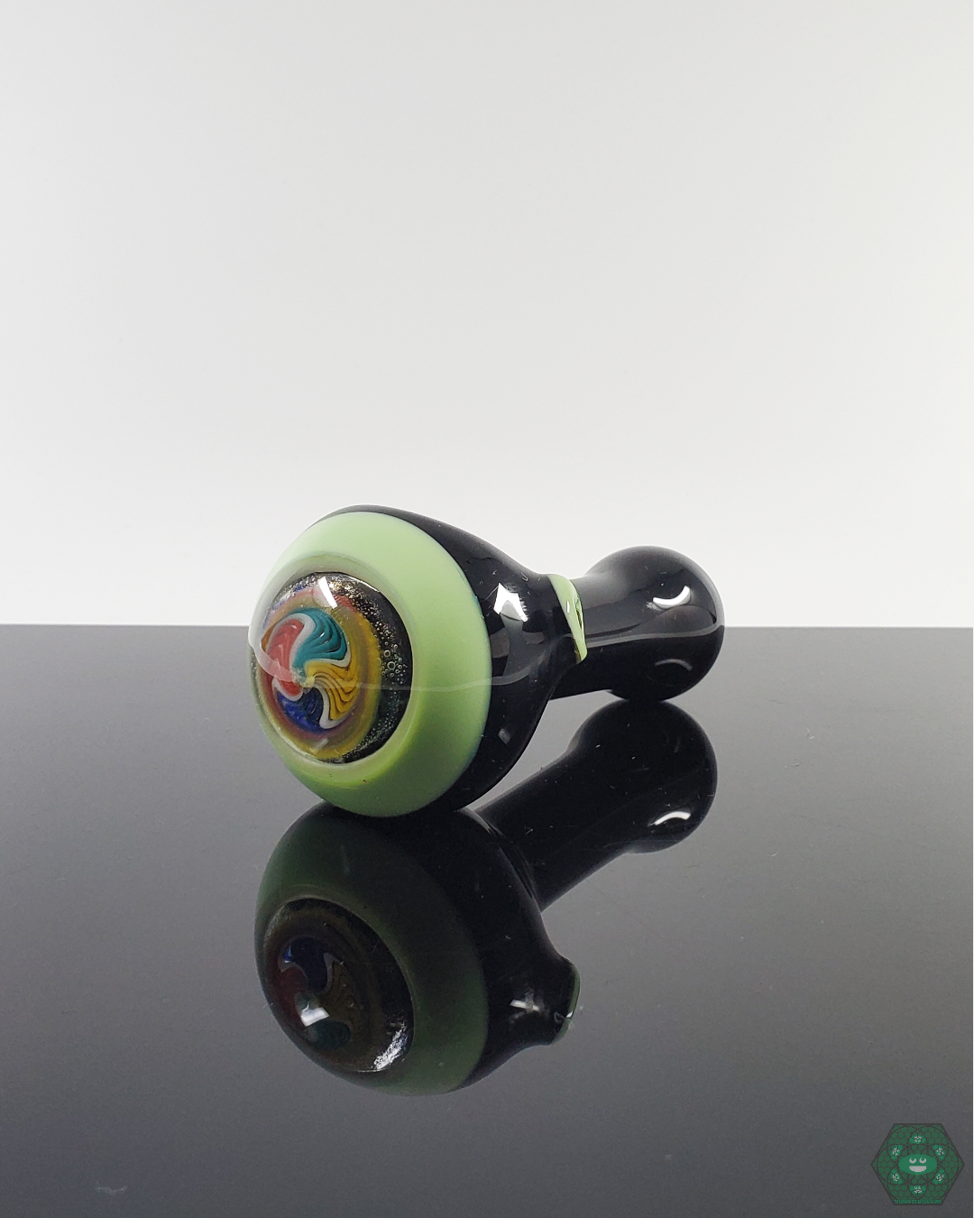 Handcrafted BSG 5" Reversal Glass Spoon Pipe, designed for smooth draws and artistic appeal.