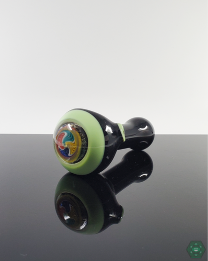 Handcrafted BSG 5" Reversal Glass Spoon Pipe, designed for smooth draws and artistic appeal.