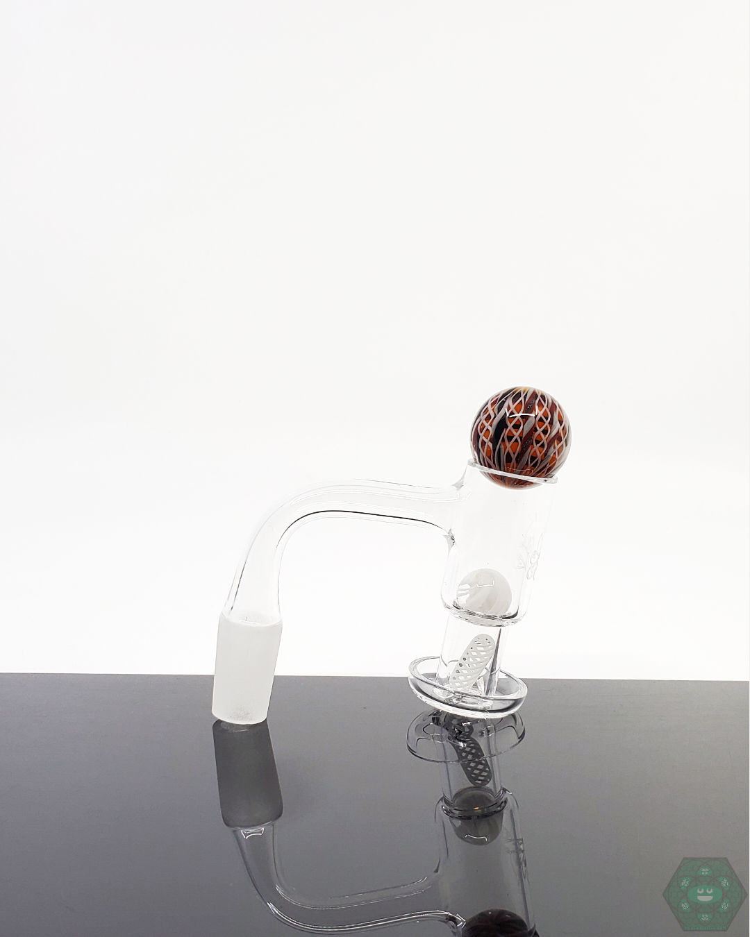 Harold Cooney Glass Slurper Set featuring 25mm marble and terp pearls for optimized dabbing with excellent flavor and airflow.