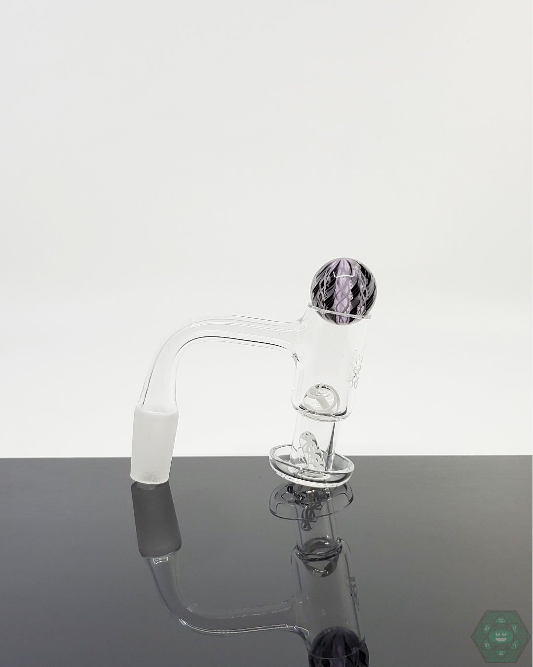  Premium Harold Cooney Glass Slurper Set with terp pearls and marble for refined dabbing sessions with superior flavor.