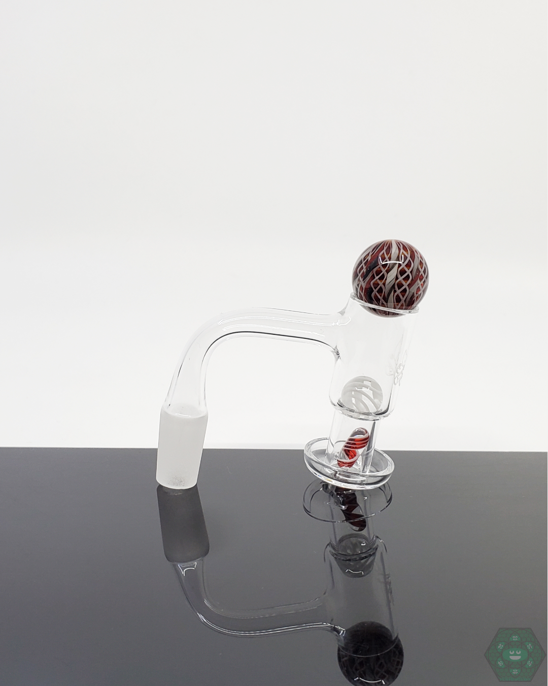 Harold Cooney Glass Slurper Set featuring premium terp pearls and marble, ideal for dabbing enthusiasts seeking the best flavor.