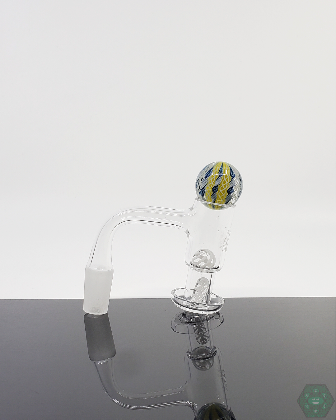 Harold Cooney Glass Terp Pearls and Marble Set designed for improved dabbing with enhanced flavor and airflow in quartz nails.
