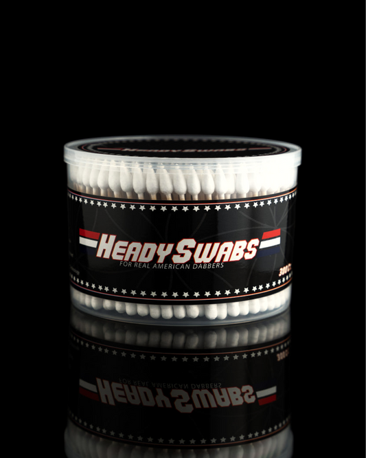 Heady Swabs - 300ct, bulk cleaning swabs made from durable cotton for precise and lint-free cleaning, perfect for maintaining rigs, bangers, and glass pieces.