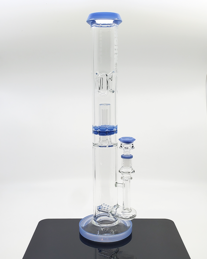Highway Glass 16-inch Straight Tube with 50mm diameter and double ratchet percolator, offering sleek design and smooth filtration