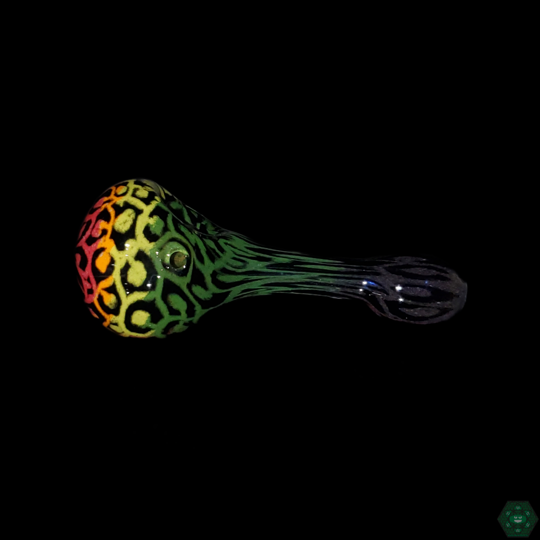 Whimsical Hoffman Glass Animal Spoon Pipes made for fun, colorful smoking experiences with animal-inspired designs