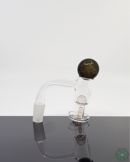 Close-up of JFK Glass Slurper Set Bundle, showcasing intricate glasswork and high-quality craftsmanship.