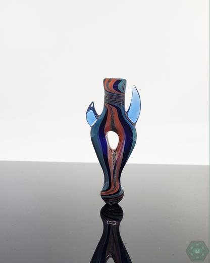 Jon E Walker Donut Chillum, a unique glass smoking pipe with stylish design, now available with USA-wide shipping from Headdy Glass