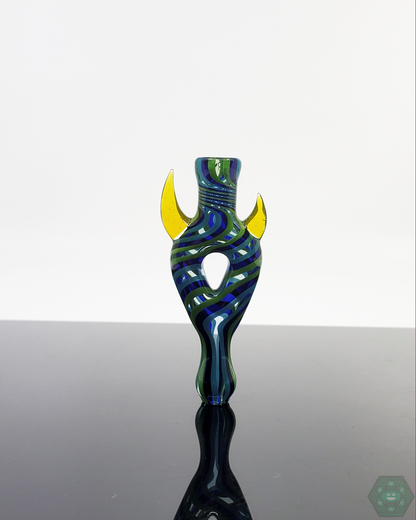 Shop Jon E Walker’s Donut Chillum, crafted with a unique design for a functional glass piece that enhances your smoking sessions