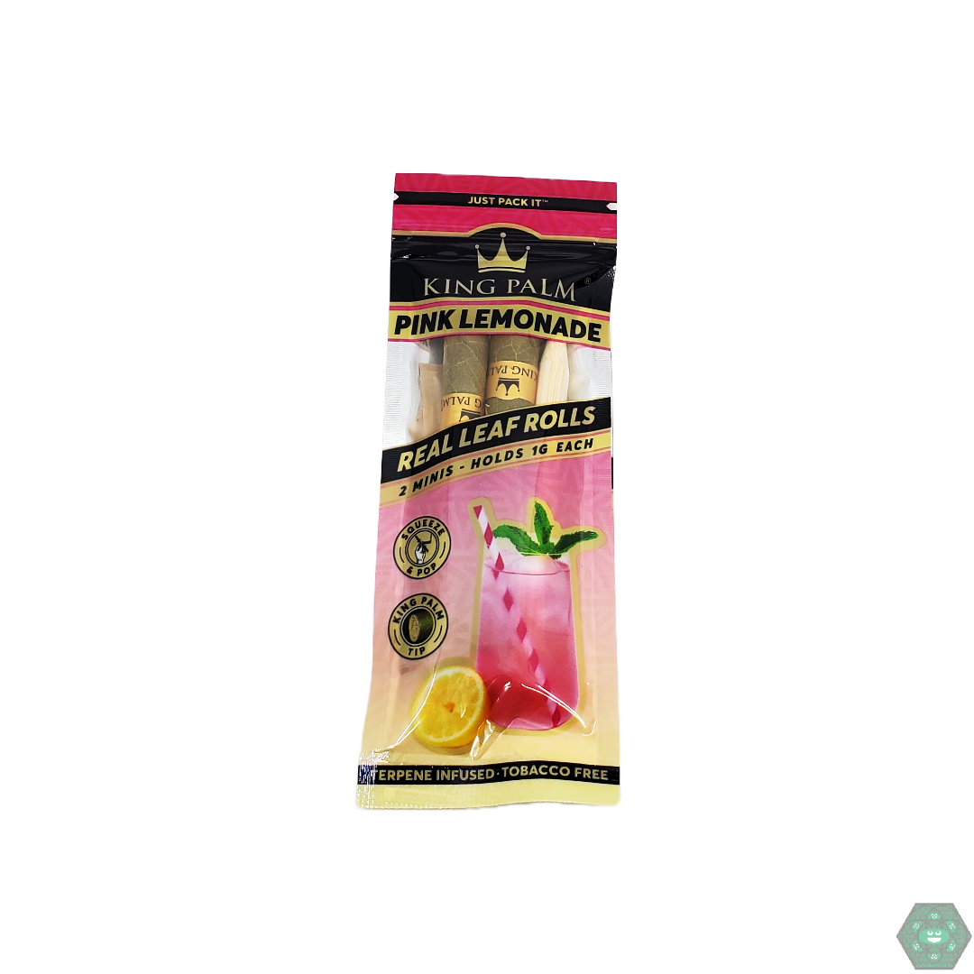 King Palm 2pk Mini Flavored Rolls, offering exotic cordia palm flavors with real fruit terpenes, perfect for a clean, smooth burn