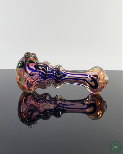  LQL Glass Fumed Linework Spoon in a lifestyle setting, blending artistic beauty with reliable functionality.