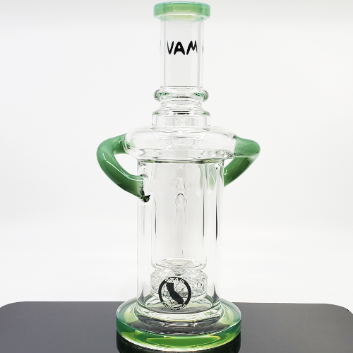 9.5" MAV Glass Dual Uptake Incycler Rig with advanced percolation for ultra-smooth hits. Stylish design with a durable borosilicate glass build.