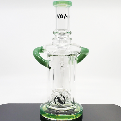 9.5" MAV Glass Dual Uptake Incycler Rig with advanced percolation for ultra-smooth hits. Stylish design with a durable borosilicate glass build.