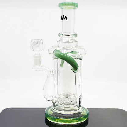MAV Glass 9.5" Incycler Bong designed for advanced filtration, featuring a dual uptake system and premium glass construction for top-tier performance