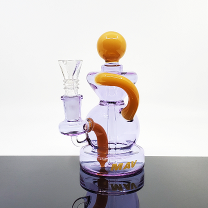 MAV Glass Mini Ball Recycler featuring a compact design, efficient recycling system, and smooth filtration for clean, enjoyable hits.