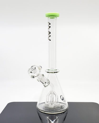 MAV Glass 11" Quad UFO Beaker Bong featuring a quad UFO percolator for smooth, flavorful hits with premium filtration.