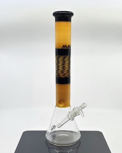  MAV Glass Reversal Beaker with a unique design, providing ultimate filtration and smooth, flavorful hits with enhanced airflow for an exceptional smoking experience.

