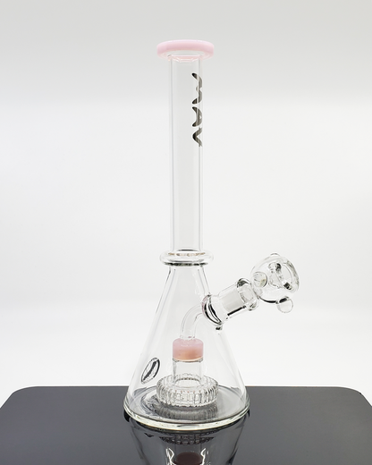 11" MAV Glass UFO Beaker Bong with 24-hole perc, designed for optimal cooling and smooth hits. High-quality glass construction with a sleek beaker shape.