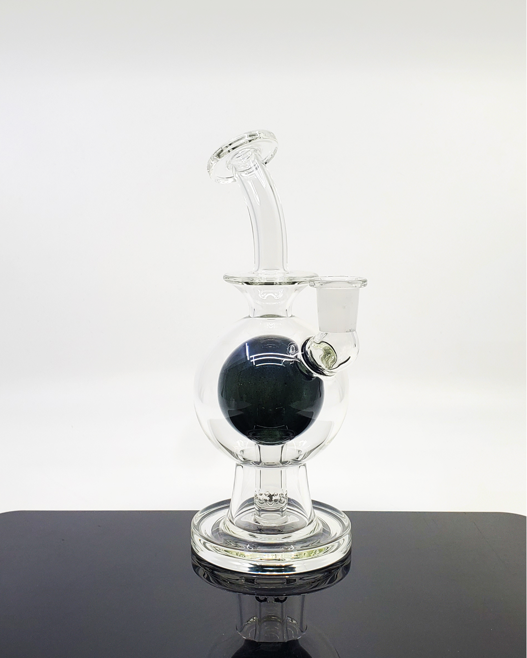 Compact and stylish Mike D Glass 10mm Color Accent Ball Rig, perfect for concentrate enthusiasts seeking smooth hits in a sleek design.