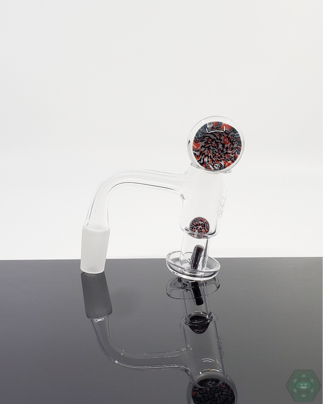 Millennium Glass Sec 2 Slurper Set with terp pearls, 25mm marble, and terp valve, designed for flavor-enhanced vapor and optimized airflow with quartz nails.