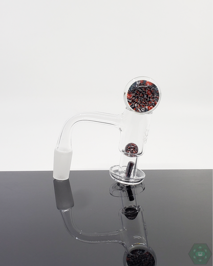 Millennium Glass Sec 2 Slurper Set with terp pearls, 25mm marble, and terp valve, designed for flavor-enhanced vapor and optimized airflow with quartz nails.