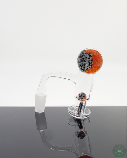 Millennium Glass Sec 2 Slurper Set for precise vapor control with terp pearls, terp valve, and 25mm marble, designed to elevate your dabbing experience with quartz nails.