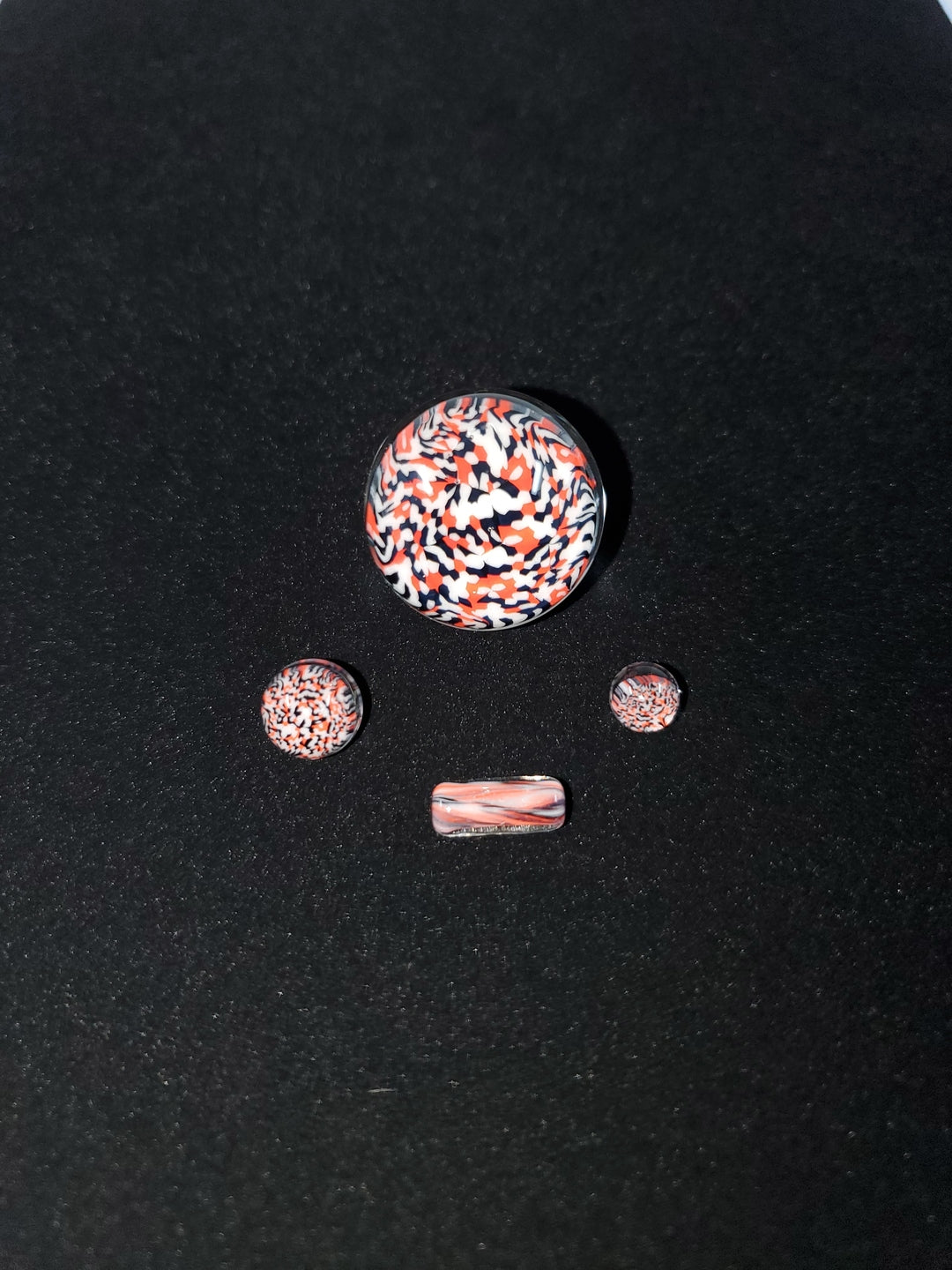  Millennium Glass Slurper Set featuring a customizable design with terp slurper marble and pearls, crafted for 20-25MM quartz nails for enhanced dabbing performance.