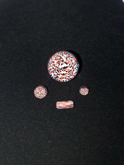  Millennium Glass Slurper Set featuring a customizable design with terp slurper marble and pearls, crafted for 20-25MM quartz nails for enhanced dabbing performance.