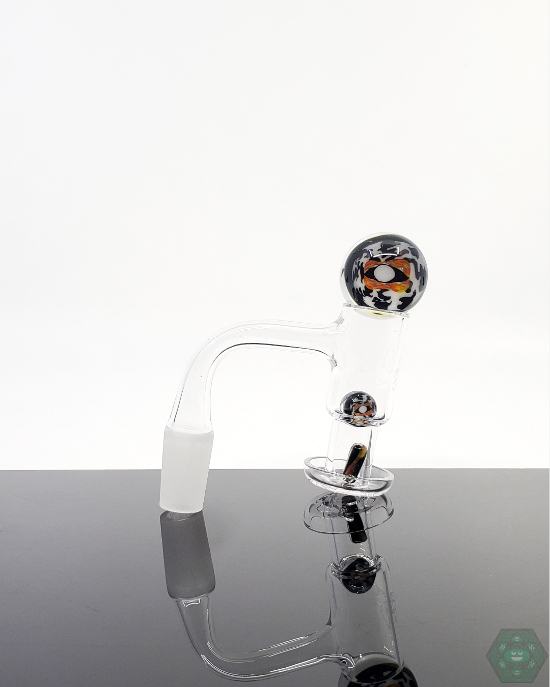 Millennium Glass Sec 2 Slurper Set with 25mm marble, terp pearls, and terp valve for precision vapor control and optimal flavor with quartz nails.