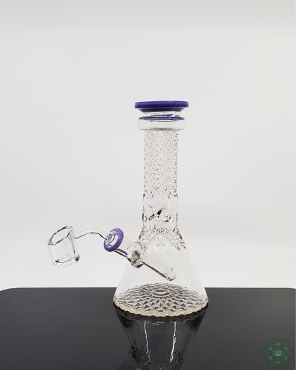 Monark Glass Engraved Beaker – classic 7.25-inch design with intricate engravings, perfect for collectors and daily use.