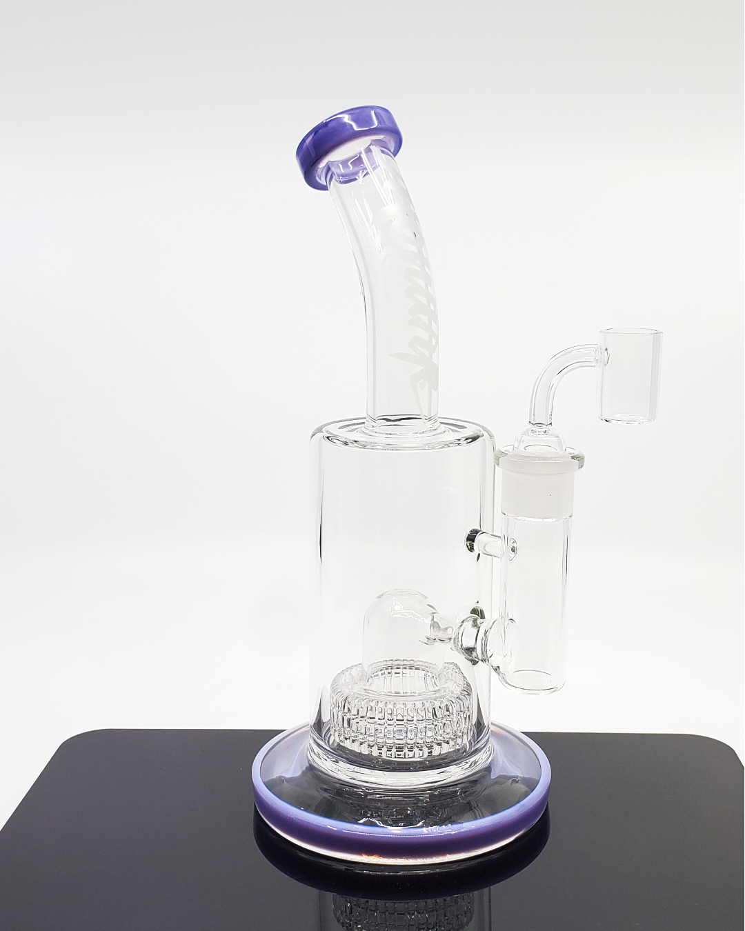 Monark Glass 11” Matrix Perc pipe with a sturdy build and precision-crafted percolator for everyday use.